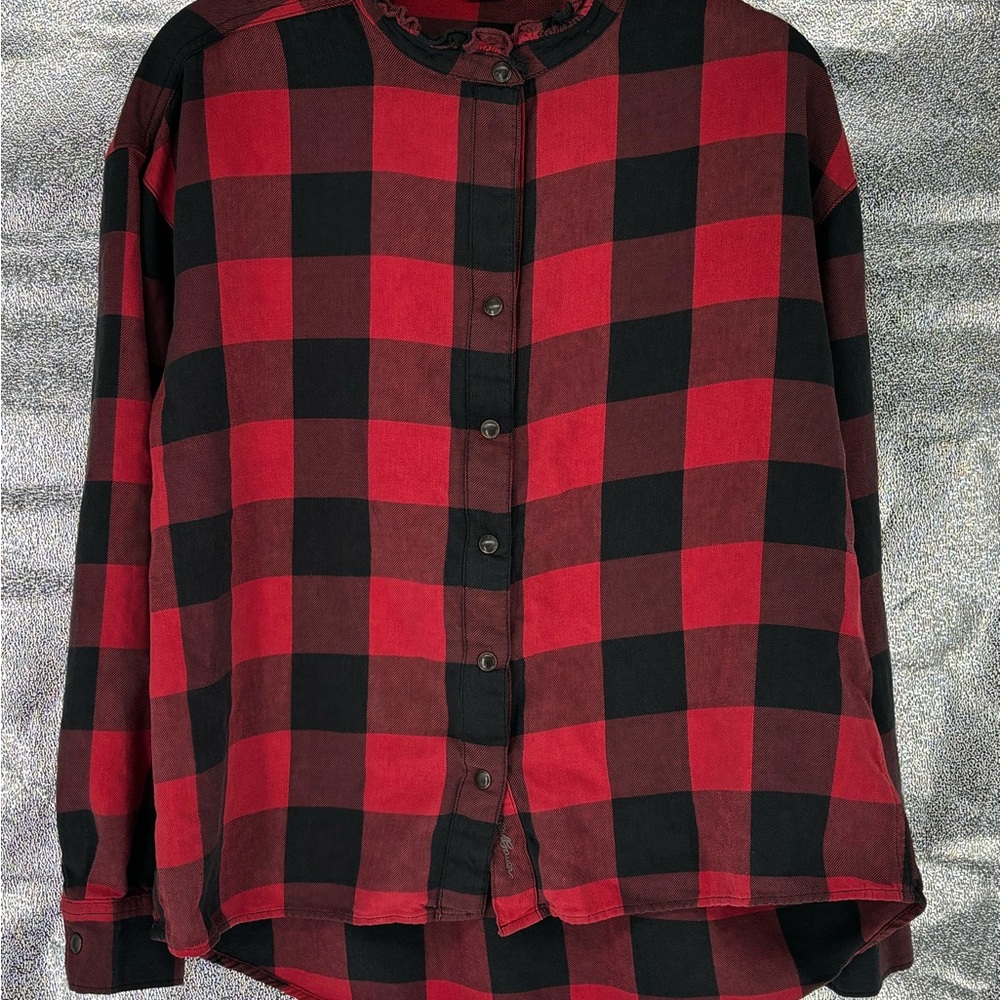 Eddie Bauer Buffalo Check Snap Up Blouse - Picture 10 of 11